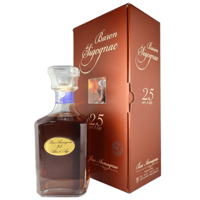 Armagnac Baron de Sigognac 25 ans d'âge 70 cl - En coffret